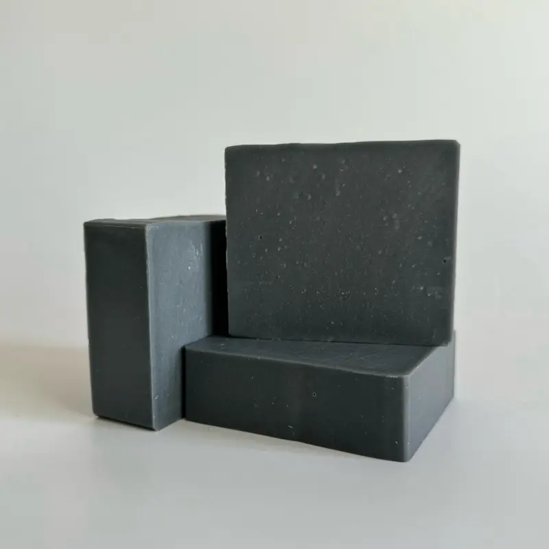 Organic Charcoal & Bentonite Clay Cleansing Detox Bar Soap Body Gentle Peppermint Combat Acne Moisturize Skin Antibacterial