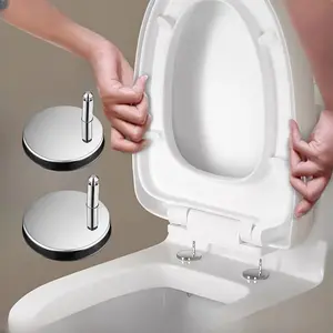 Toilet Seat Holder (2 Counts), Universal Toilet Seat Fixing Screw, Quick Release Toilet Seat Holder, Bathroom Fixtures Accessories, Home, Modern, White