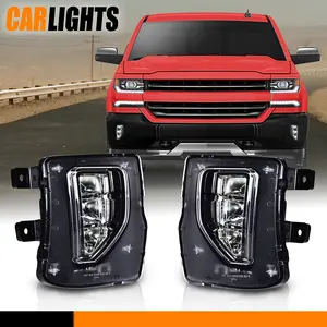 Fit For 2016-2018 Chevy Silverado 1500 US LED Bumper Fog Light Lamps W/Switch