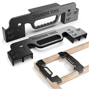 (2PCS) 3 in 1 Metal Framing Tools,16 Inch  Center Framing Layout Tool,Cast  Framing Spacing Tool,Measurement Framing Jig for Walls,Roofs,Floors or Ladders