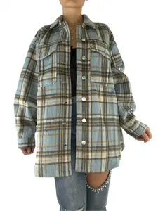 Claudia - Plaid Brushed Wool Shacket