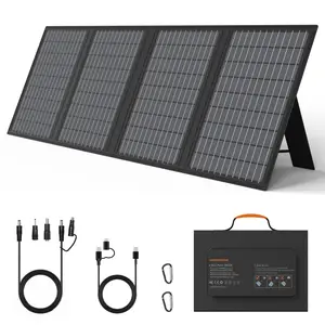 MHPOWOS 60W Portable Solar Panels Charger with USB-C, USB-A and DC Outputs Foldable IP67 Waterproof Solar Panel for Camping Hiking, Power Emergency for Small Power Station Generator, Phones, Power Bank