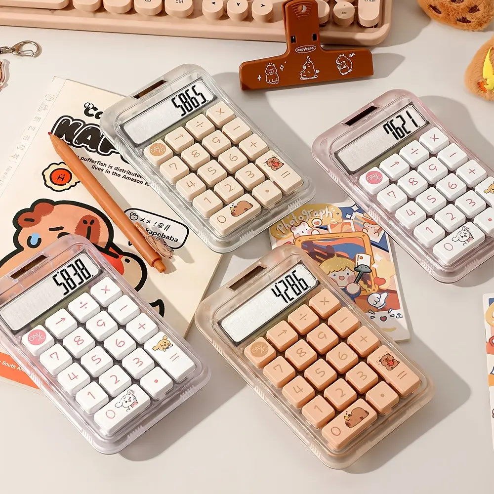 1pc a Solar-Powered Calculator That Operates on Dual Power. It Features a Charming And Compact Design, a Large Display, And Buttons, with High-Precision Capability for 10 Digits. Ideal for Use in Offices, Schools, And Households