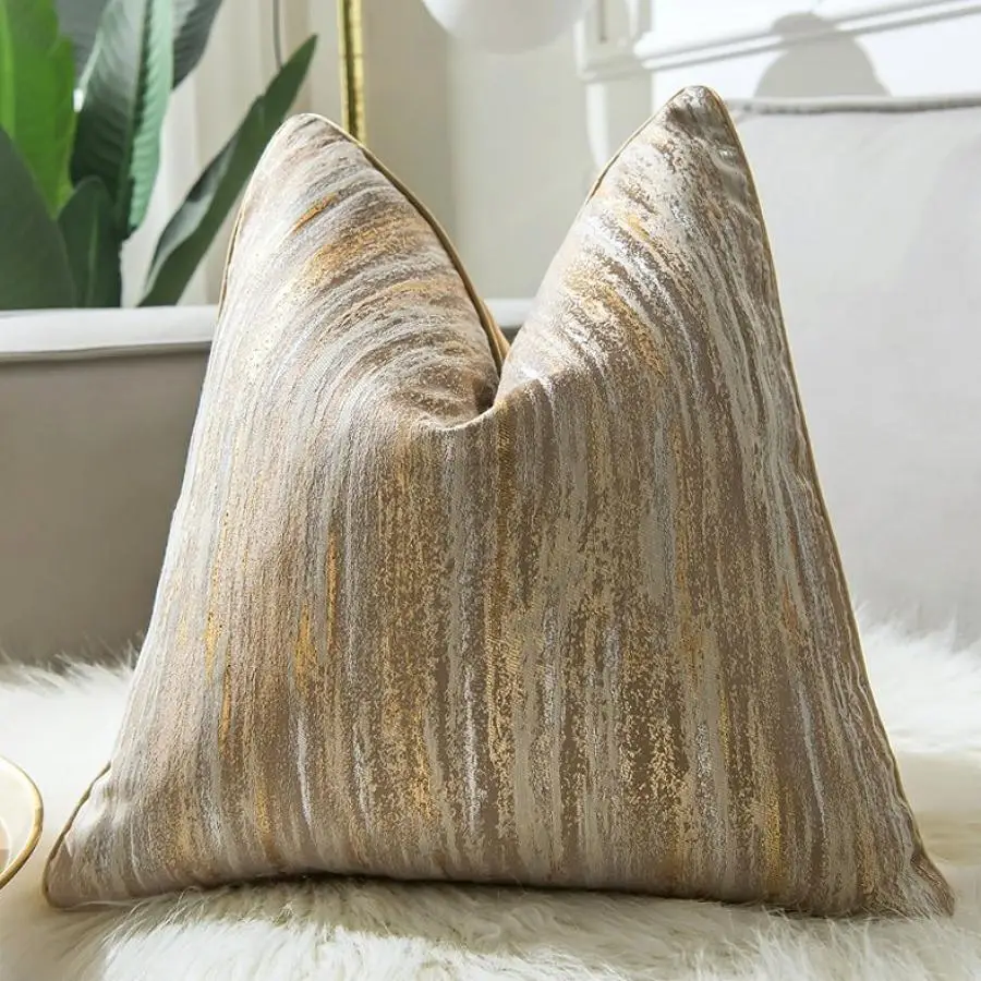 1 Piece Striped Pattern Cushion Cover Without Filler, Home Decor Jacquard Throw Pillowcase, Household Decoration Supplies For Home Living Room Sofa Be