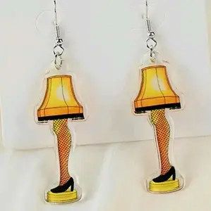 FUN LAMP EARRINGS FISH HOOK dainty earring huggie hoop christmas gift woman birthday round polymer clay trendy ear new year girlfriend accessory non tarnish fashion jewelry gold jewelry elegant colorful