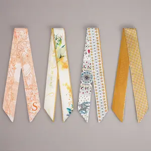4 pcs Ribbon Small scarves for handbag, handbag handle scarves
