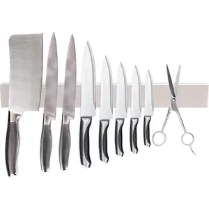 16 Inch Magnetic Knife Holder for Wall Stainless Steel Magnetic Knife Strip Rack Works as Kitchen Knife Holder and Kitchen Utensil Holder