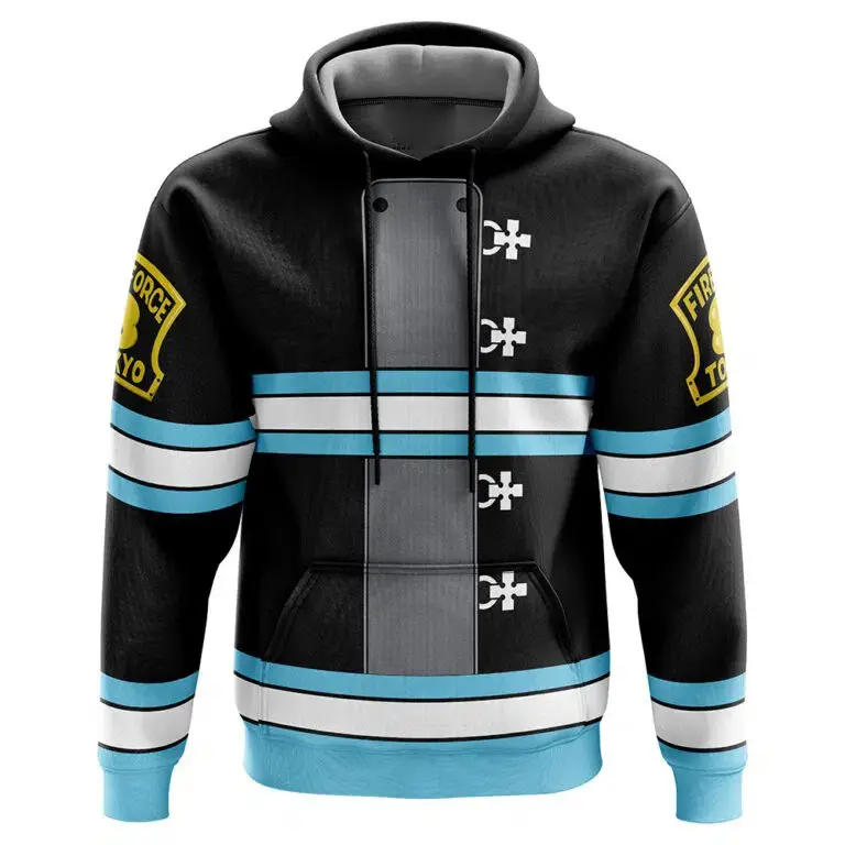 [FREESHIP] Company 8 Fire Force Streetwear Zip Hoodie Jacket, Anime fan zip up hoodie, Perfect for Fall & Winter with Fitted Design, Soft Comfortable Sweatshirt #anime  #hoodie #menwear #Sweatshirt #ziphoodie