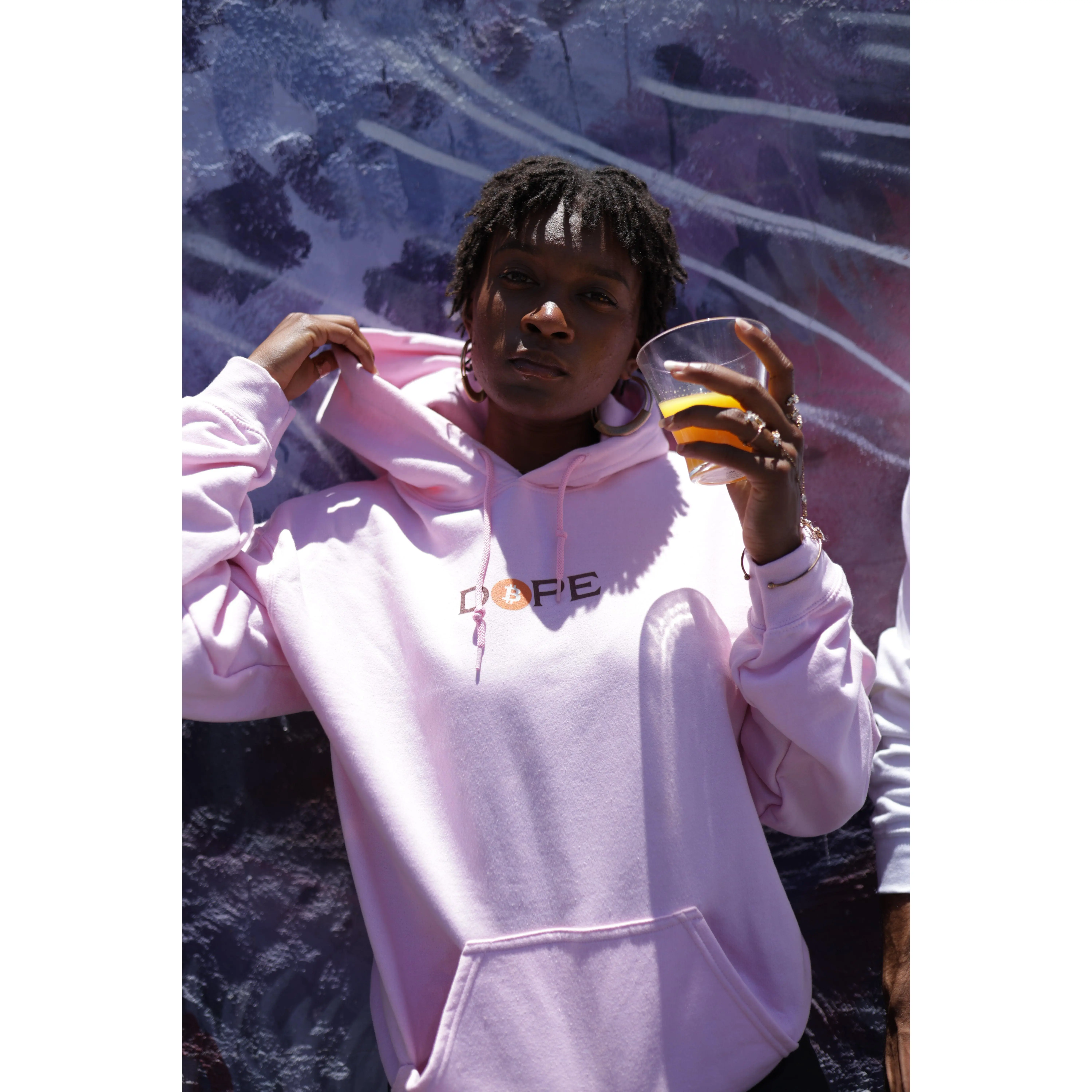 Bitcoin Is Dope D₿pe Genesis Dr₿p Hoodie Light Pink Edition