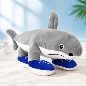 Cuddly Shark Plush with Sneakers – Soft Stuffed Animal Toy for Kids, Boys & Girls, Fun Gift for Holidays & Birthdays