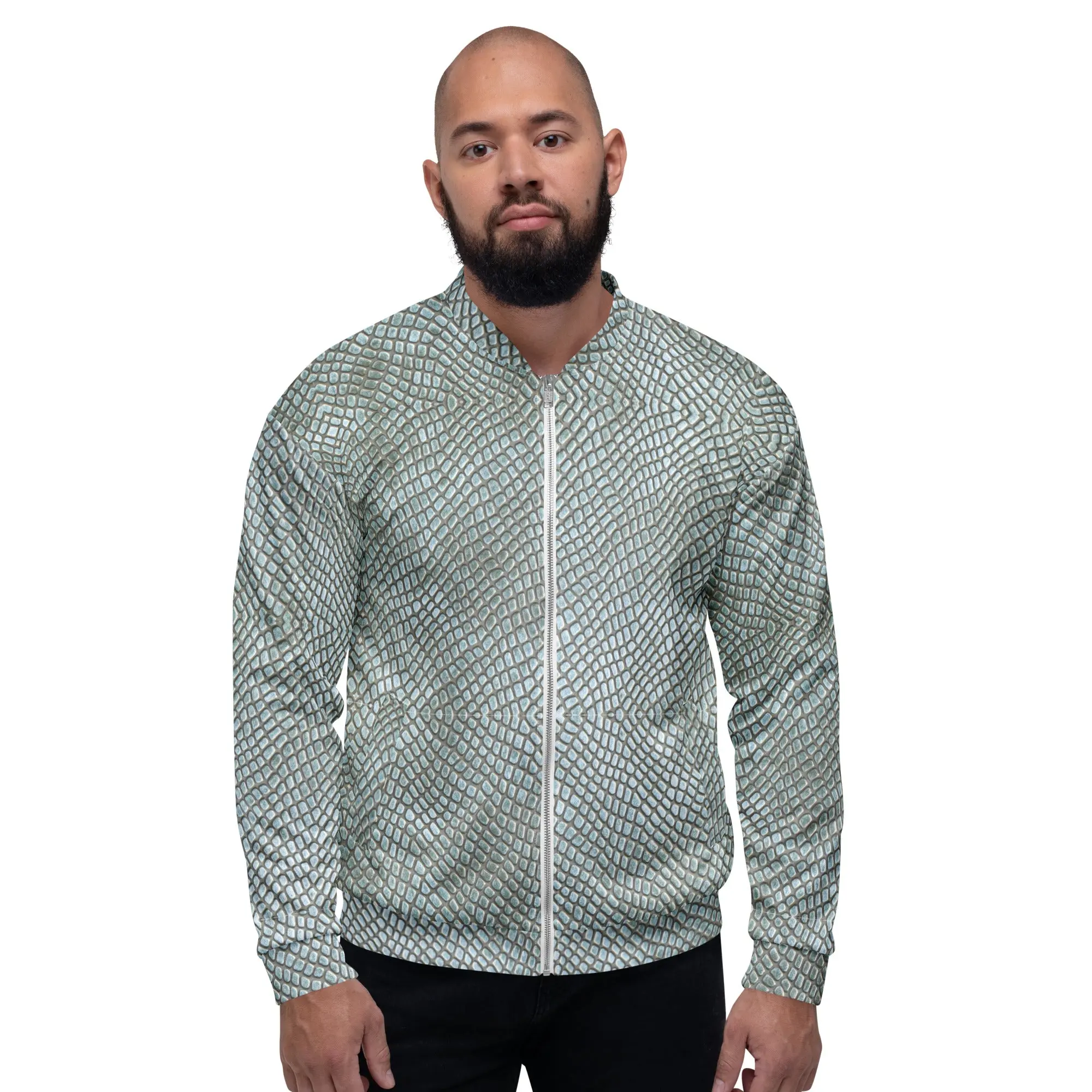 Unisex Bomber Jacket - Faded Crocodile - Men