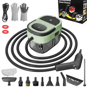 Handheld Steam Cleaner, 1500W High Pressure Steamer for Cleaning, Portable Steam Cleaner with 1.6L Water Tank, 3 Levels Adjustable Handle, Steam Cleaner for Home, Car, Furniture, Bed Bugs