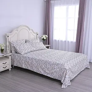Shop LC HOMESMART Tropical Leaves Print Pattern Microfiber 6 Pcs Sheet Set (with 14 Deep Pocket) Mothers Day Gifts