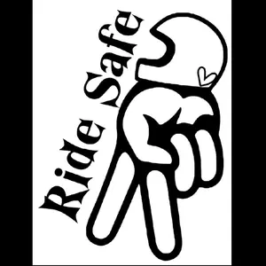 Ride Safe Motorcycle Helmet Decal - Sticker for Safety Awareness on Vehicles