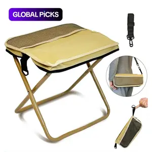 Portable Folding Stool with Carry Bag, Lightweight Foldable Stool, Outdoor Chair with Pocket, Camping Folding Chairs, Travel, BBQ, Fishing, Beach, Picnic, Camping #GLOBAL PICKS