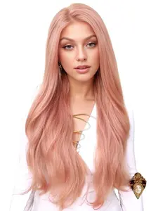13x4 Lace Front Wig, Lace Frontal Wig for Women, Long Straight Hair 180% Density, Glueless Heat Resistant Fiber, Soft Hair Replacement Wigs, 26 Inch