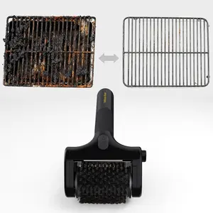 Electric Grill Brush for Outdoor Grill - 2600mAh Rechargeable Motorized BBQ Cleaner with LED Light & Type-C Fast Charging, High-Torque Stainless Steel Scraper for Effortless Deep Cleaning