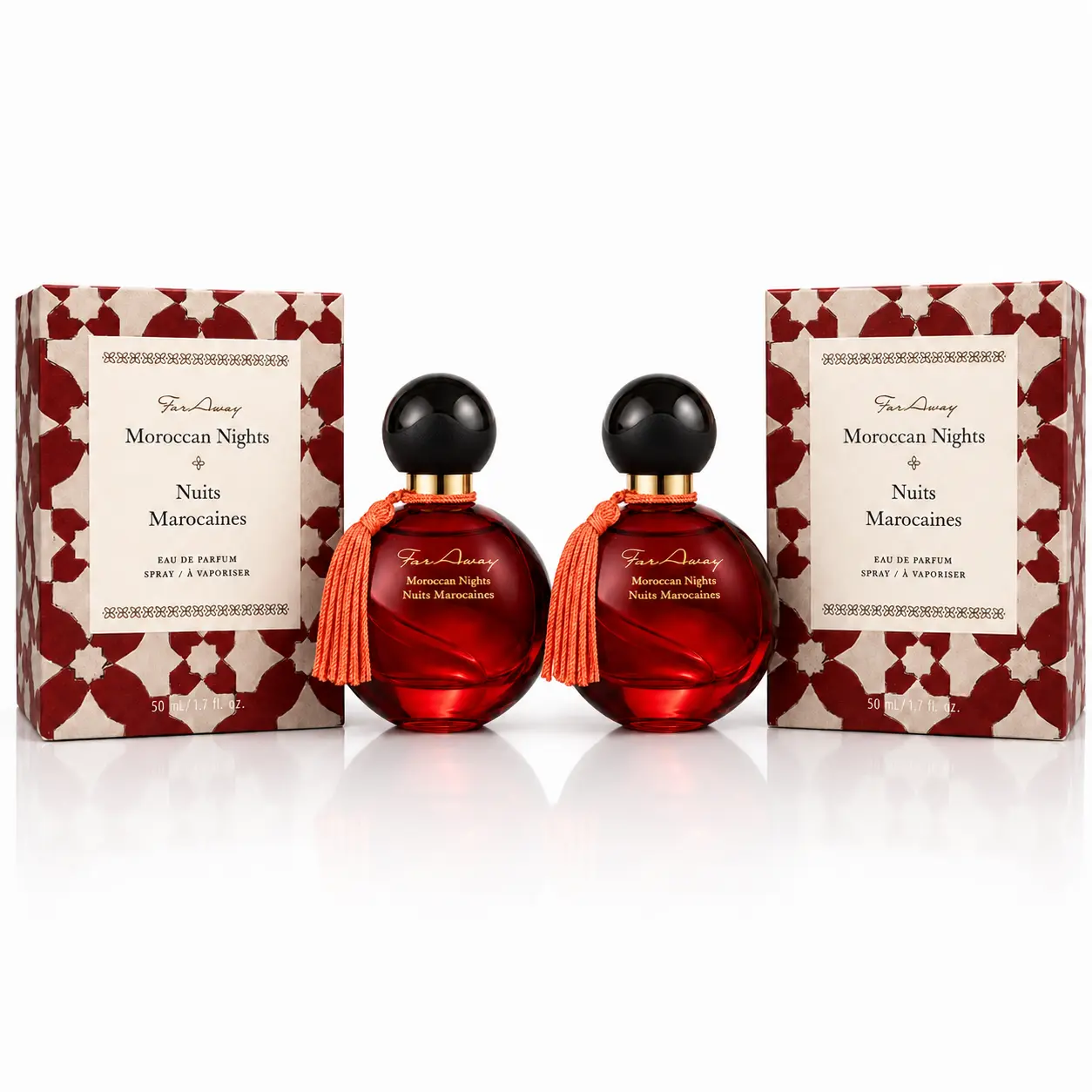 2 PACK Far Away Moroccan Nights EDP Women 1.7 oz Oriental Spicy Set
