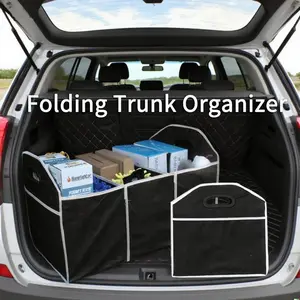 Foldable Car Trunk Organizer Box, Durable Storage Solution for Cars, Suvs, and Small Trucks, Essential Car Accessory, Universal Car Accessories