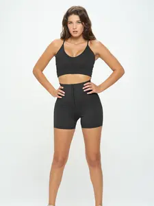 Otos Women's Ultra Soft Corset Tummy Control High Waist Cincher Body Shaper Shorts