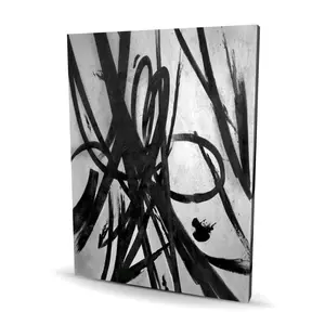 212 MAIN 36 X 48 In. Artistic Wall Art - High-Def Crafted Modern Abstract Circular Strokes Minimalist Poster Print, 9.93 Lbs. Home Decor Decoration for Living Room