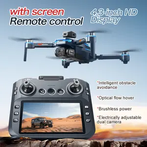 Drone MAX Upgraded Version – HD Dual Camera with Obstacle Avoidance, Brushless Motor, Dual Batteries, 4.3" HD Screen Remote, Foldable Design, Night-Flight Ready, Ideal for Adults & Beginners