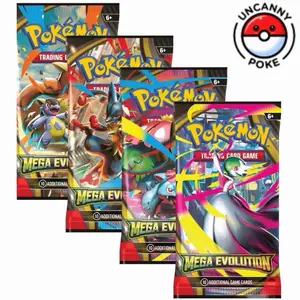 1 Mega Evolution Loose Booster Pack, random art, Pokemon, Gardevoir, Lucario