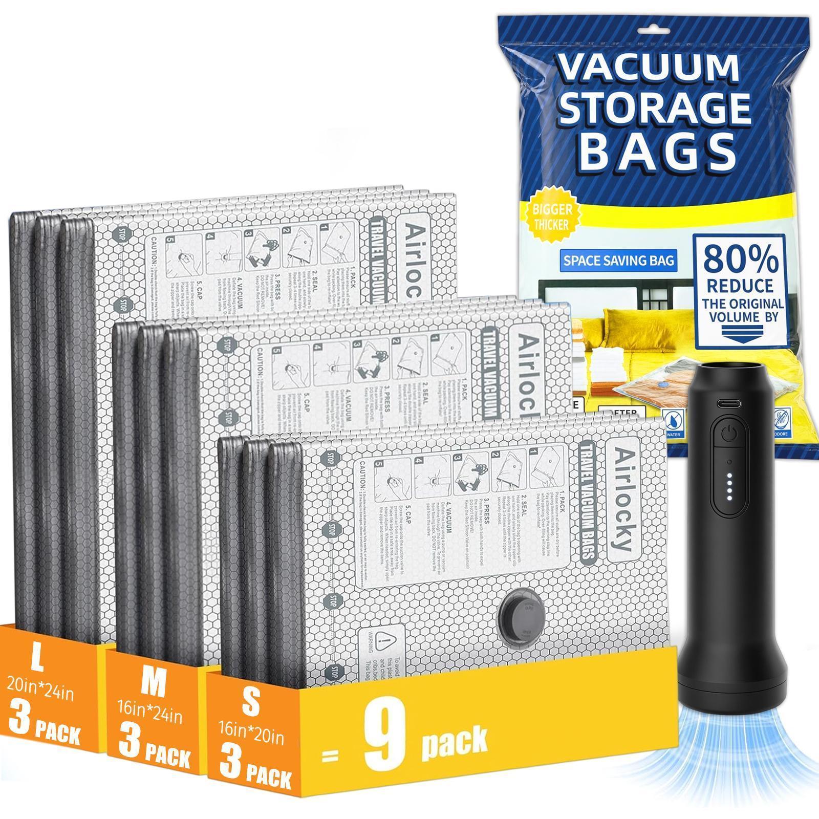 24-Pack Transparent Reusable Vacuum Roll-Up Compression Travel Space Saver Bags, Alternative to Compression Packing Cubes, Saves 80% Storage Space for Home Organization 24-Pack Transparent Reusable Vacuum Roll-Up Compression Travel Space Saver Bags, Alternative to Compression Packing Cubes, Saves 80% Storage Space for Home Organization