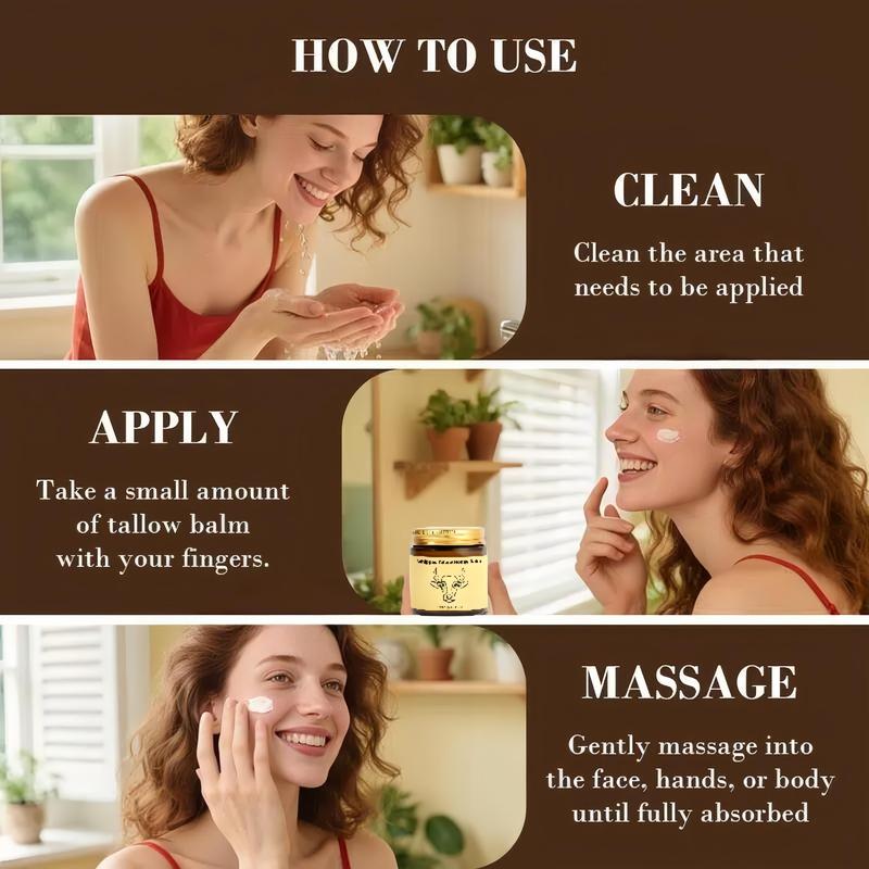 Lopeie Whipped Grass-Fed Beef Tallow Honey Balm - 4 Oz,Moisturizing Cream for Soft, Smooth Skin - Handmade All-Natural Moisturizer - Lavender