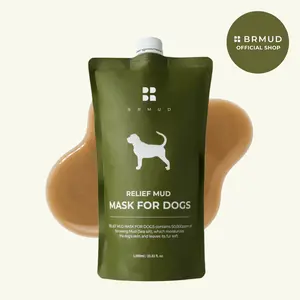 [Official Shop] BRMUD Relief Mud Mask for Dogs 1000ML – Premium Spa-Grade Mud Therapy for Healthy Skin & Coat, Puppy Care, Botanical Oil Infused, Sensitive, Natural, Pet care, Bath
