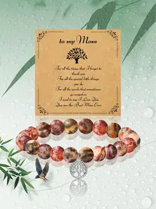 Mother's Day Charm Gift Bracelet for Mom from Daughter Son, Stretch Beaded Bracelet Gift for Mom, Birthday, Thank You Gift, Exquisite Bracelet