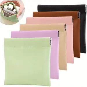 6pcs/8pcs Portable Mini Cosmetic Storage Bags, No Zipper Makeup Pouch Coin Purse Jewelry Pouch, Travel Storage Accessories, for Cosmetics Headphones Jewelry Storage