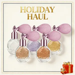 Diamond Shimmer Spray—A sparkling highlighter mist that is compact, exquisite, and portable. Suitable for use on the body, face, hair, and clothing to create a sculpted, shimmering look.