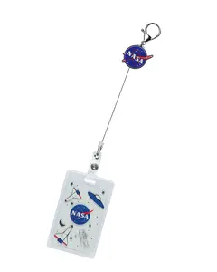 NASA Lanyard Logo Space Rocket Astronaut  Retractable Reel Clear Work Access Badge ID Holder