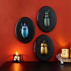 Resin Bug Series Wall Decor, Multiple Styles Available, Oval Frame, Perfect for Insect Party Decoration, Home Decor, Collector Gift, Modern Home Decoration