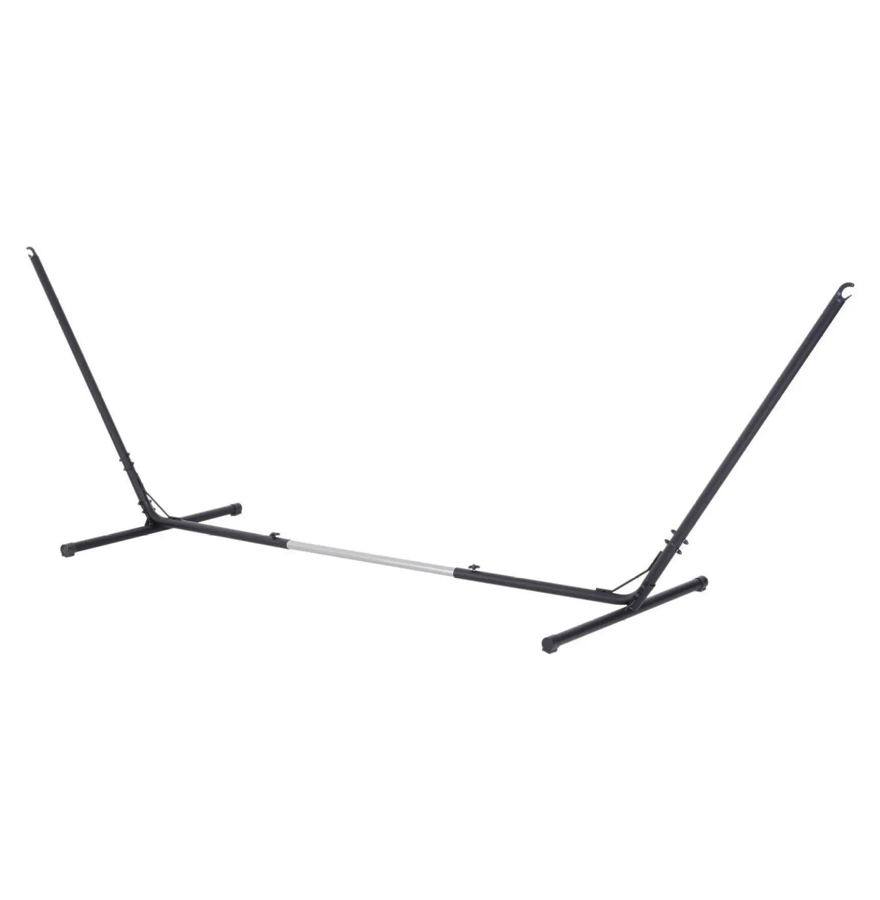 Portable Hammock Stand - Adjustable Heavy Duty Steel Frame, Indoor Outdoor Use, Black