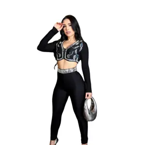 Two piece matching set embellished sets