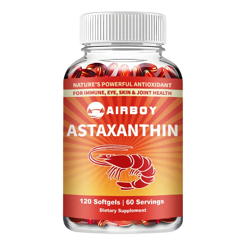 Airboy Hawaiian Astaxanthin Dietary Supplement Vitamin - 120 Softgels, Farm Direct Premium Antioxidant Capsules for Healthcare Support, Eye, Skin & Joint Health, Non-GMO, Gluten-Free, Immune Boost