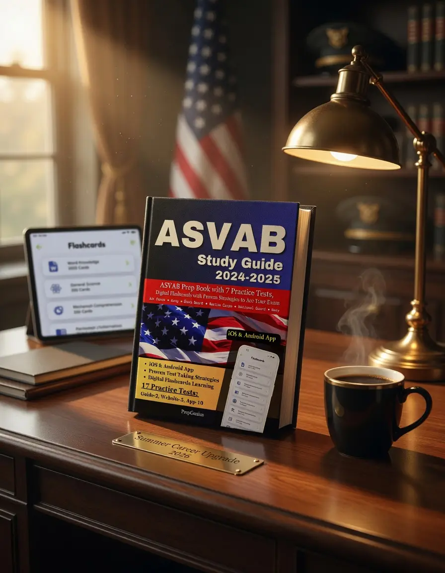 ASVAB Study Guide 2024-2025 for Beginners | 7 Practice Tests, Digital Flashcards & Proven Exam Strategies to Ace Army, Navy, Air Force & Military Entrance Exams | Viral TikTok Study Book