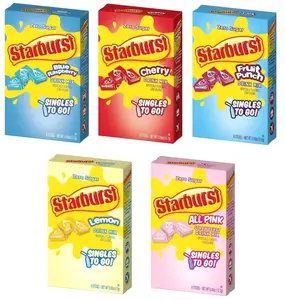 Starburst Singles to Go Variety Pack: All 5 Flavors (Raspberry, Cherry, Fruit Punch, Strawberry and Lemon) - 1 Box Each