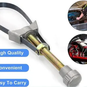 Multifunctional Adjustable Filter Core Wrench, Steel Belt Type, Oil Filter Removal Tool, Metal Working Parts, Machine Chain Disassembly Tool