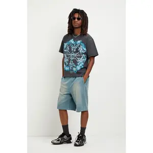 Pacsun Men's WashedÂ BlueÂ Fleece BaggyÂ Sweat Shorts