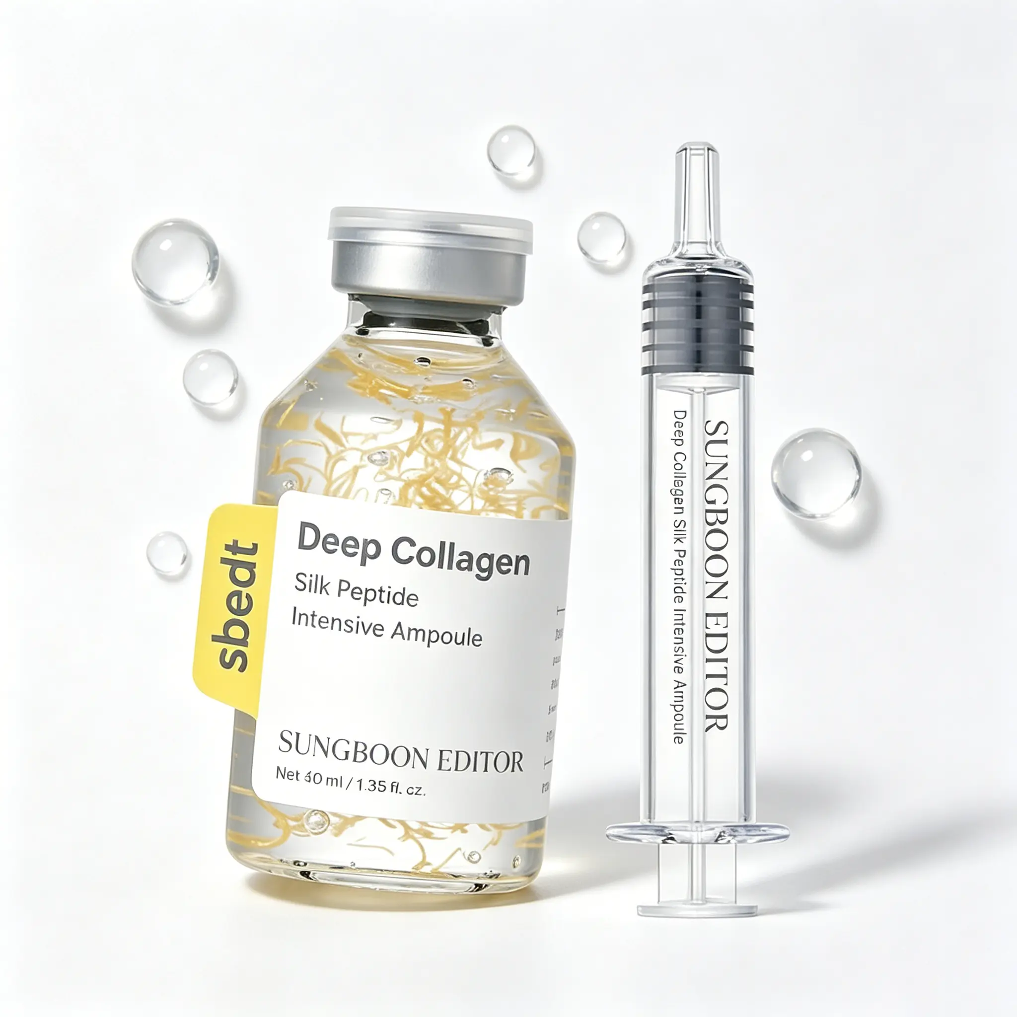 Sungboon Silk Lifting Ampoule, Collagen & Peptide Blended Essence, Anti-Aging Skincare for Wrinkle Reduction and Skin Lifting Plumping