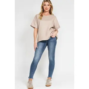 Judy Blue High Waist Skinny Jeans with Shark Bite Hem