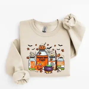Halloween Nurse TShirt - Sweatshirt - Hoodie, Pumpkin Spice Propofol Shirt, Halloween Nurse Pills Tee, ICU Nurse Shirt, Spooky Season Tee, RN Shirt Gift