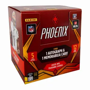 Panini Phoenix 2025 NFL Trading Cards Box - 12 Packs per Box, 5 Cards per Pack, Includes 1 Autograph & 1 Memorabilia Card