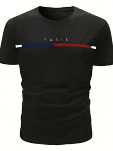 Men's Sport Quick-Dry Short Sleeve T-Shirt Set, Breathable Fast Dry Round Neck Training Top, Suitable for Running Football Casual Fitness Cycling Basketball