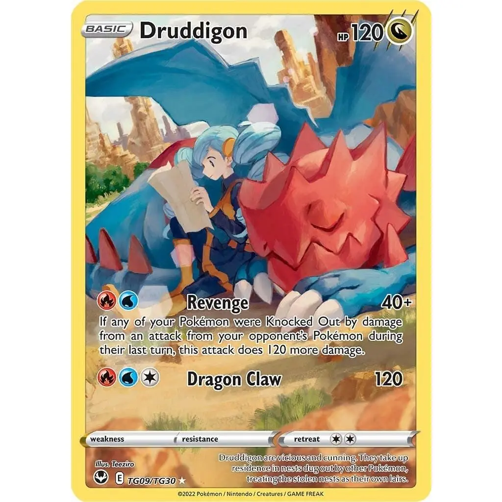 Druddigon TG09/TG30 Pokemon SWSH12: Silver Tempest Trainer Gallery Ultra Rare