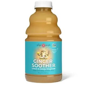 Ginger Soother Lemon & Honey Gingerade – Digestive Support, Sweetened only with Honey, Real Ingredients, Enjoy Hot or Cold - 32 Fl Oz Bottle (Pack of 1)