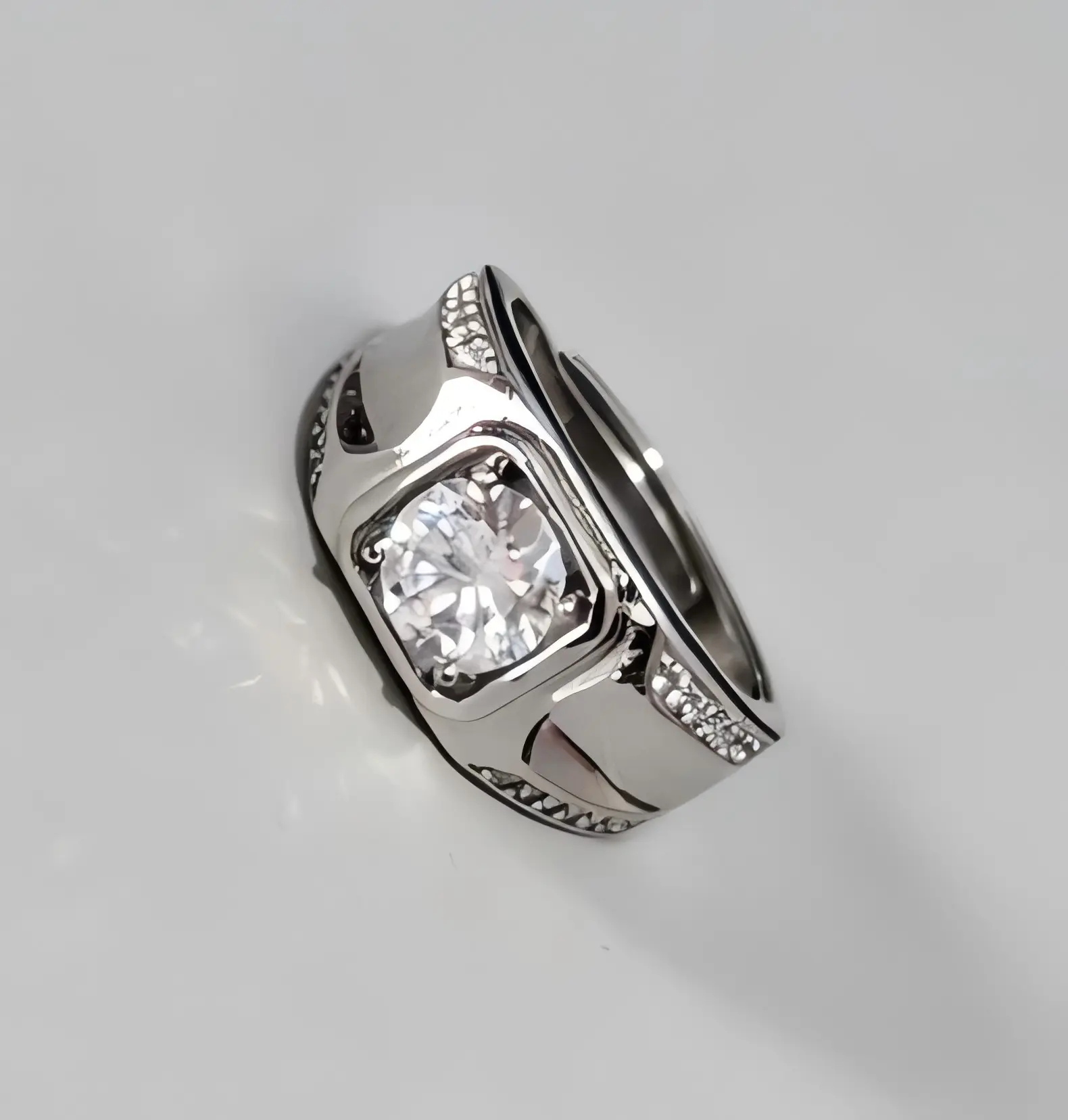 Classic Men's Ringsize1-15#VVS4 Moissanite Ring-004